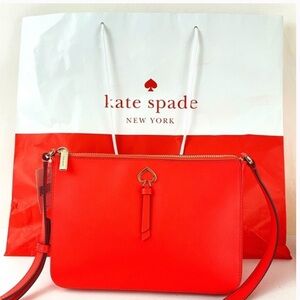 Kate Spade New York Red Adel Zip Top Crossbody NWOT